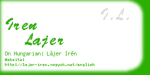 iren lajer business card