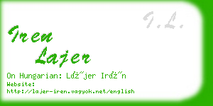 iren lajer business card